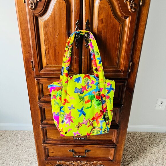 BAGGU x Jessica Williams Puffy Mini Tote, Butterfly Print - Picture 3 of 6